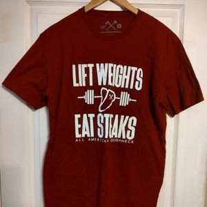 Men's Size Large maroon All American Roughneck Tshirt in mint condition